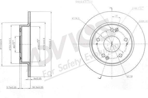 ADVICS-SEA C6R249 - Disc frana aaoparts.ro