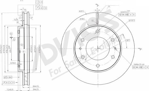 ADVICS-SEA D6F810 - Disc frana aaoparts.ro