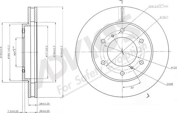 ADVICS-SEA D6F281 - Disc frana aaoparts.ro