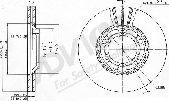 ADVICS-SEA D6F279 - Disc frana aaoparts.ro