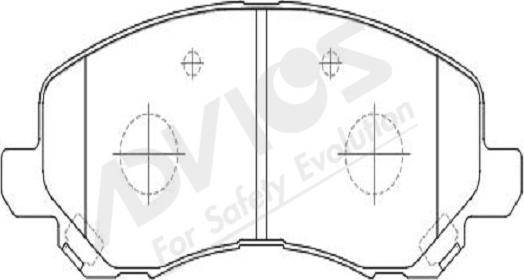 ADVICS-SEA D1N048Y - Set placute frana,frana disc aaoparts.ro