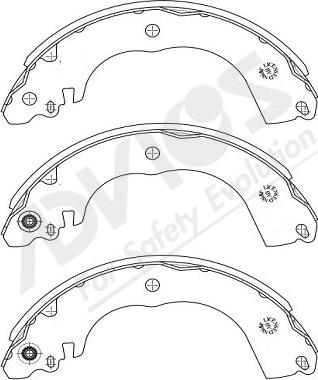 ADVICS-SEA D8N008Y - Set saboti frana aaoparts.ro
