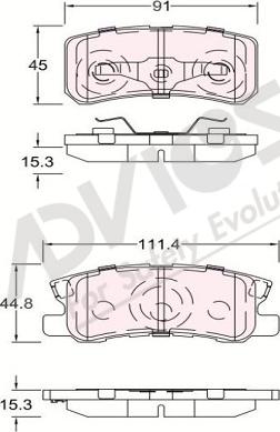 ADVICS-SEA D2N096 - Set placute frana,frana disc aaoparts.ro