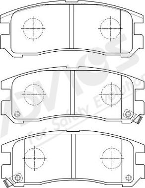 ADVICS-SEA D2N032Y - Set placute frana,frana disc aaoparts.ro
