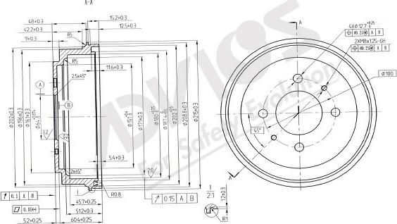 ADVICS-SEA D7R508 - Tambur frana aaoparts.ro