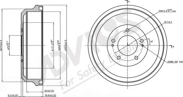 ADVICS-SEA D7R020 - Disc frana aaoparts.ro
