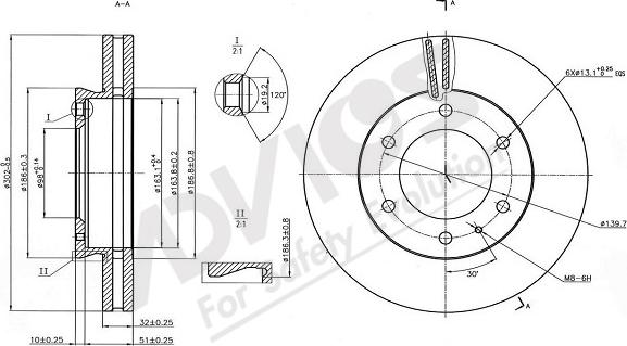 ADVICS-SEA E6F282 - Disc frana aaoparts.ro