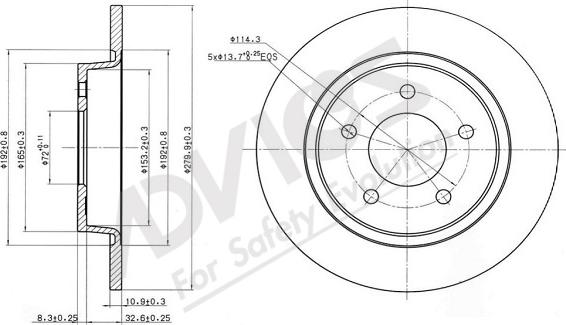 ADVICS-SEA E6R534 - Disc frana aaoparts.ro