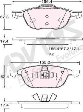 ADVICS-SEA E1N091 - Set placute frana,frana disc aaoparts.ro