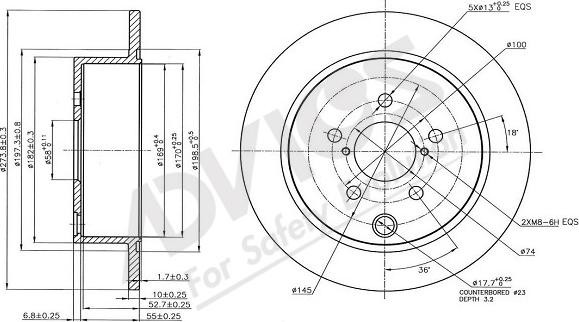 ADVICS-SEA F6R210 - Disc frana aaoparts.ro