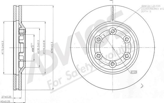 ADVICS-SEA J6F276 - Disc frana aaoparts.ro