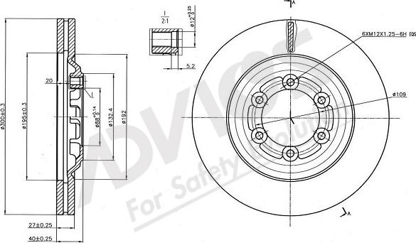 ADVICS-SEA J6F277 - Disc frana aaoparts.ro