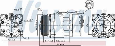 AES PSH 89055 - Compresor, climatizare aaoparts.ro