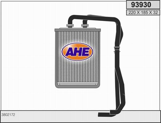 AHE 93930 - Schimbator caldura, incalzire habitaclu aaoparts.ro