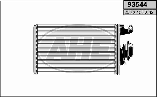 AHE 93544 - Schimbator caldura, incalzire habitaclu aaoparts.ro