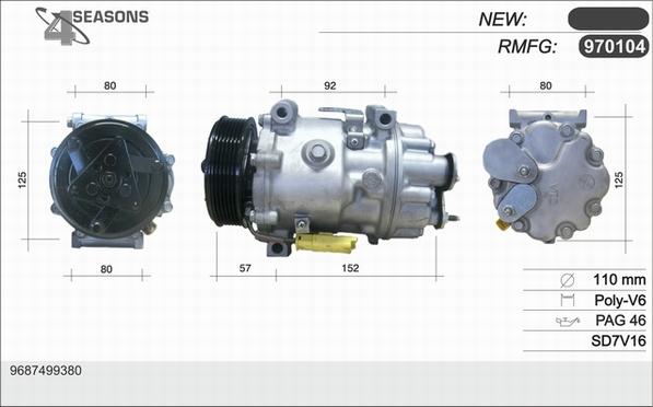 AHE 970104 - Compresor, climatizare aaoparts.ro