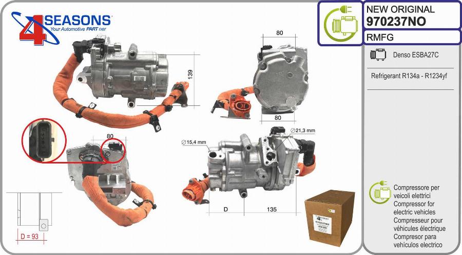AHE 970237NO - Compresor, climatizare aaoparts.ro
