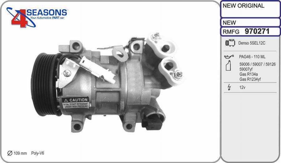 AHE 970271 - Compresor, climatizare aaoparts.ro