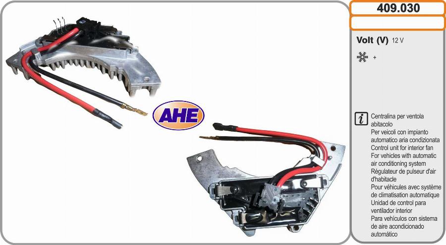 AHE 409.030 - Unitate comanda, ventilator electric (racire motor) aaoparts.ro