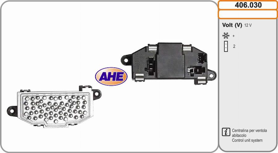 AHE 406.030 - Unitate comanda, ventilator electric (racire motor) aaoparts.ro