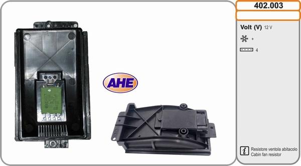 AHE 402.003 - Rezistor, Electromotor - ventilator aaoparts.ro