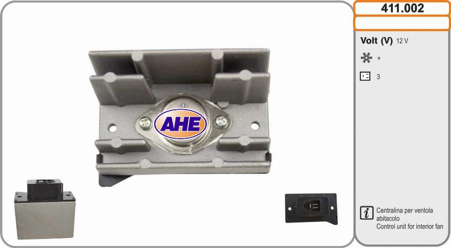 AHE 411.002 - Unitate comanda, ventilator electric (racire motor) aaoparts.ro