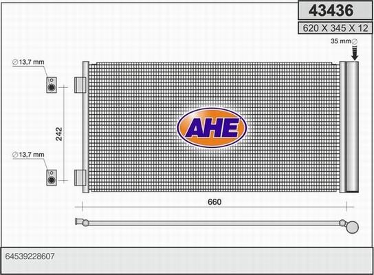 AHE 43436 - Condensator, climatizare aaoparts.ro