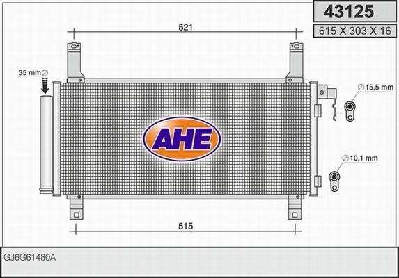 AHE 43125 - Condensator, climatizare aaoparts.ro