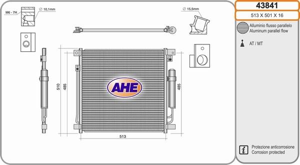 AHE 43841 - Condensator, climatizare aaoparts.ro