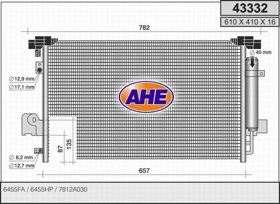 AHE 43332 - Condensator, climatizare aaoparts.ro