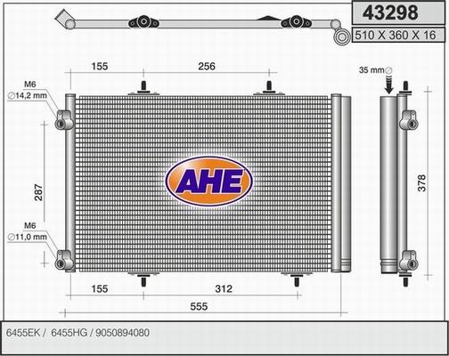 AHE 43298 - Condensator, climatizare aaoparts.ro