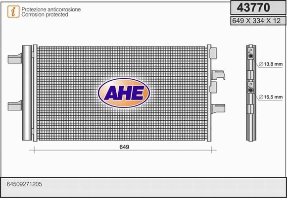 AHE 43770 - Condensator, climatizare aaoparts.ro