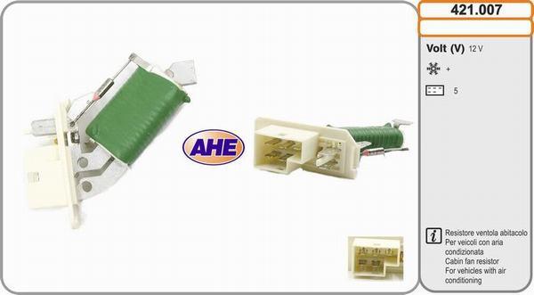 AHE 421.007 - Rezistor, Electromotor - ventilator aaoparts.ro