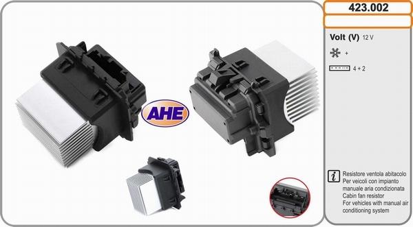 AHE 423.002 - Rezistor, Electromotor - ventilator aaoparts.ro
