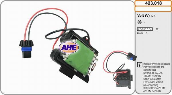AHE 423.018 - Rezistor, Electromotor - ventilator aaoparts.ro