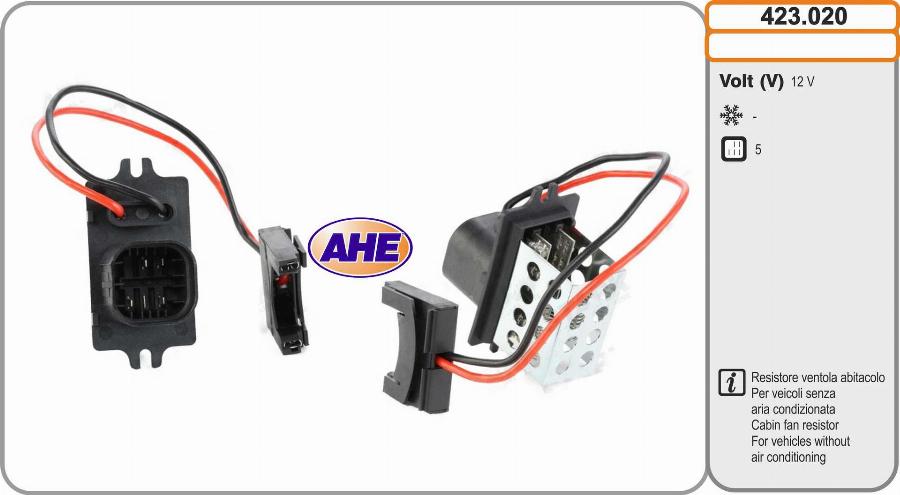 AHE 423.020 - Rezistor, Electromotor - ventilator aaoparts.ro
