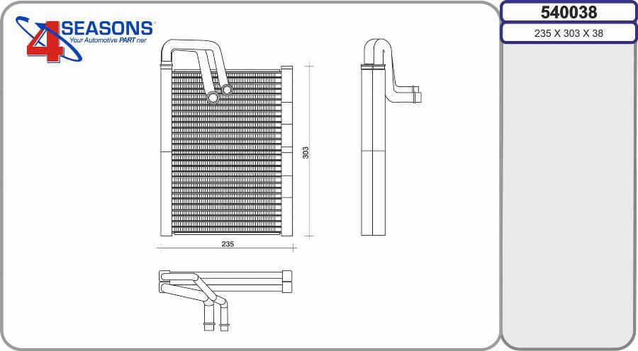 AHE 540038 - Evaporator,aer conditionat aaoparts.ro