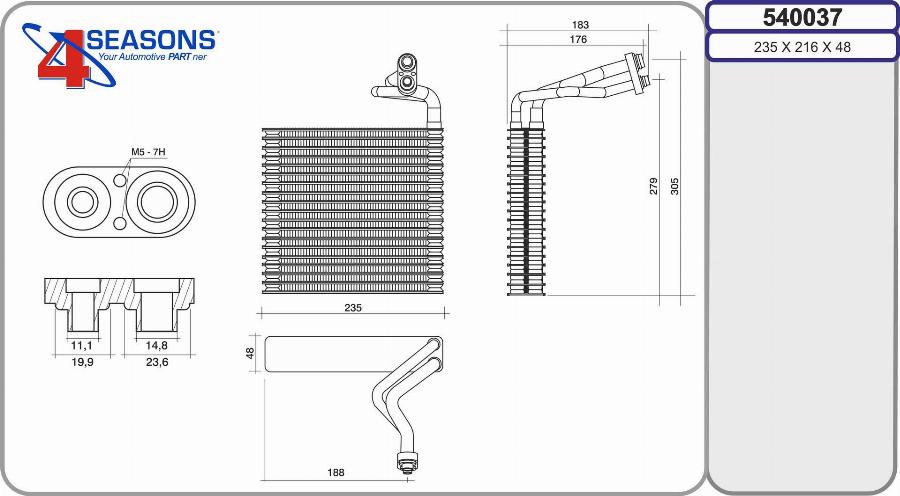 AHE 540037 - Evaporator,aer conditionat aaoparts.ro