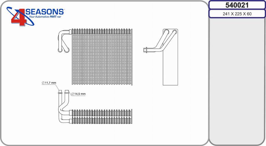AHE 540021 - Evaporator,aer conditionat aaoparts.ro