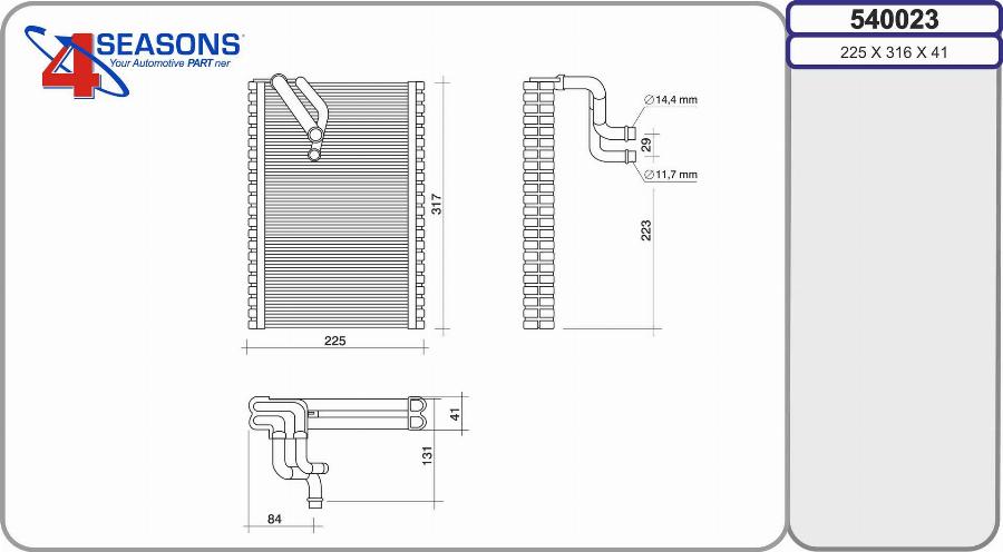 AHE 540023 - Evaporator,aer conditionat aaoparts.ro