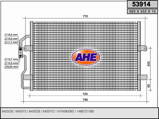 AHE 53914 - Condensator, climatizare aaoparts.ro