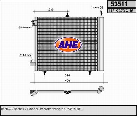 AHE 53511 - Condensator, climatizare aaoparts.ro