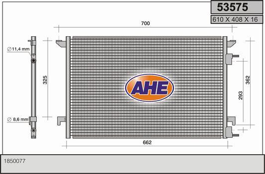 AHE 53575 - Condensator, climatizare aaoparts.ro