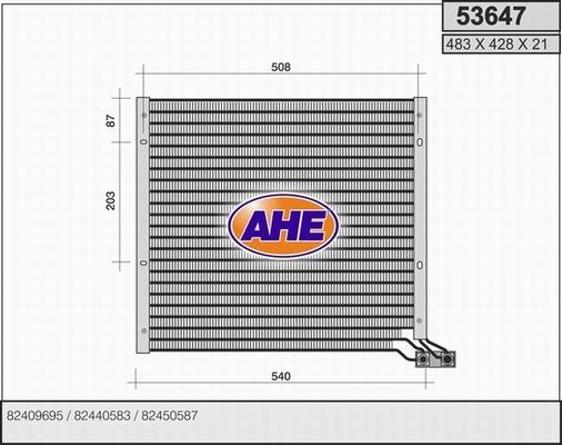 AHE 53647 - Condensator, climatizare aaoparts.ro
