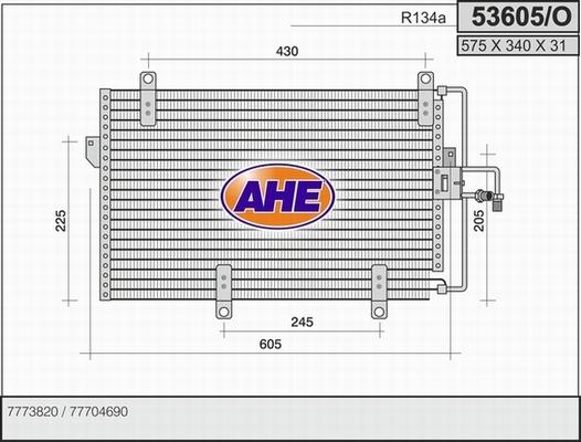 AHE 53605/O - Condensator, climatizare aaoparts.ro