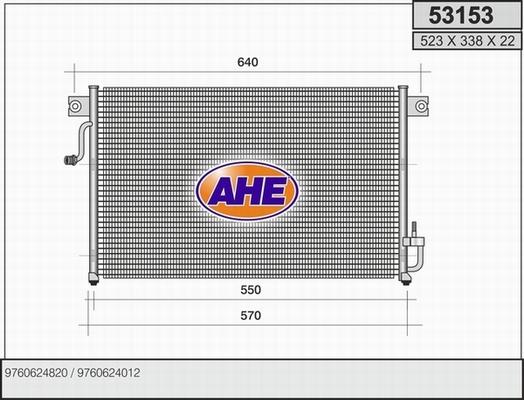 AHE 53153 - Condensator, climatizare aaoparts.ro