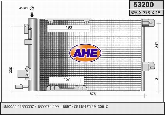AHE 53200 - Condensator, climatizare aaoparts.ro
