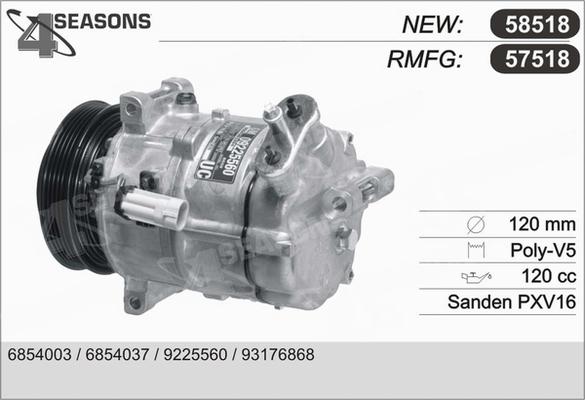 AHE 57518 - Compresor, climatizare aaoparts.ro