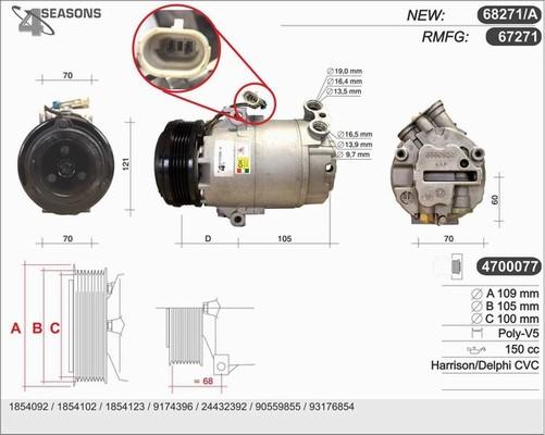 AHE 68271/A - Compresor, climatizare aaoparts.ro