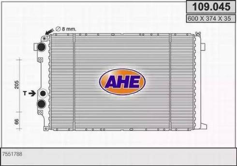 AHE 109.045 - Radiator, racire motor aaoparts.ro